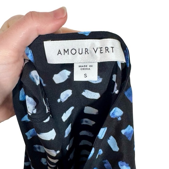 Amour Vert Fantasia Washable Silk Twisted Wide Leg Jumpsuit in Squared Up - Picture 10 of 11